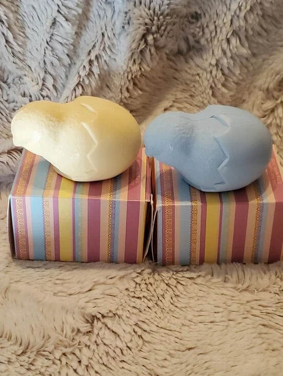 Y2K Set Of 2 Avon blue yellow Easter Chick Soap New With Box Cottagecore