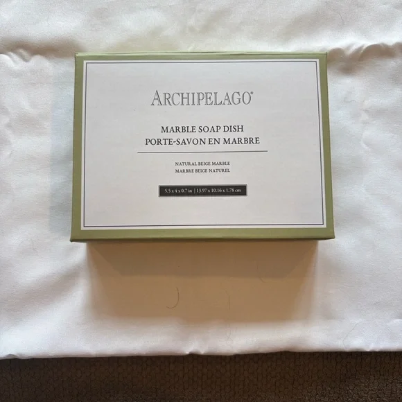 Archipelago Boxed Soap Dish - Marble Soap Dish - Natural Beige