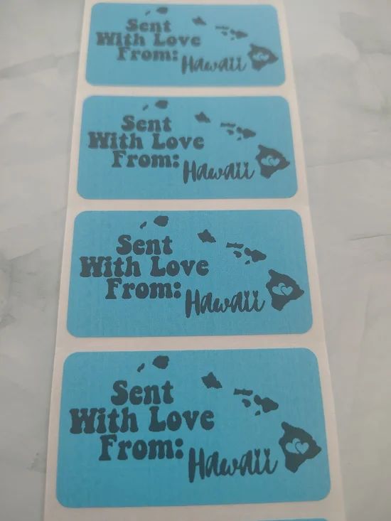 💙100 Hawaii- Shipping Labels Thermal Packaging Stickers 2.25