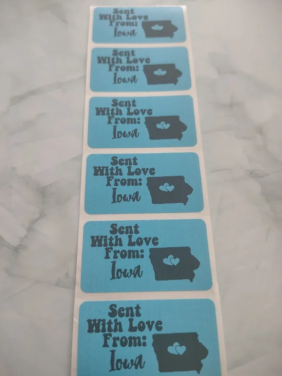 💙100 Iowa- Shipping Labels Thermal Packaging Stickers 2.25