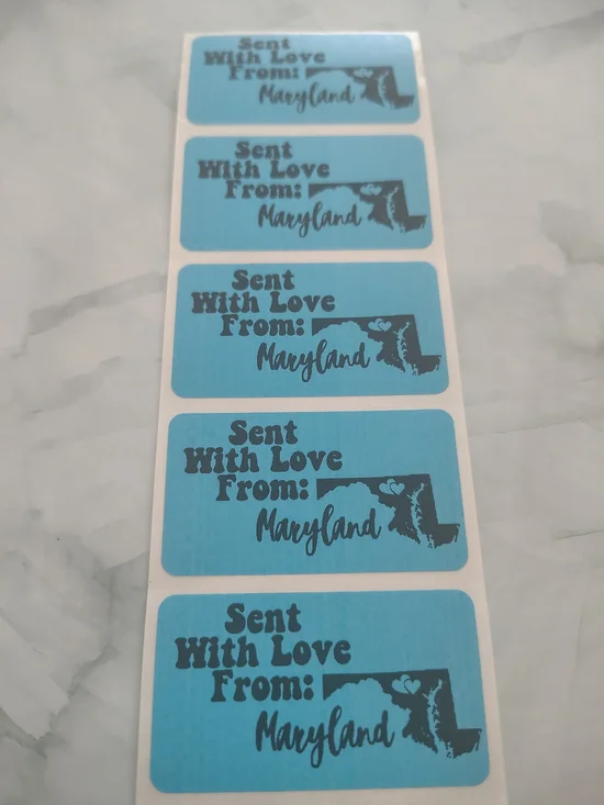 💙100 Maryland- Shipping Labels Thermal Packaging Stickers 2.25