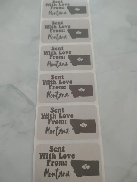 💙100 Montana- Shipping Labels Thermal Packaging Stickers 2.25