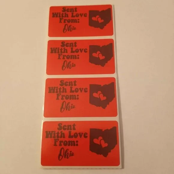 💙100 Ohio- Shipping Labels Thermal Packaging Stickers 2.25