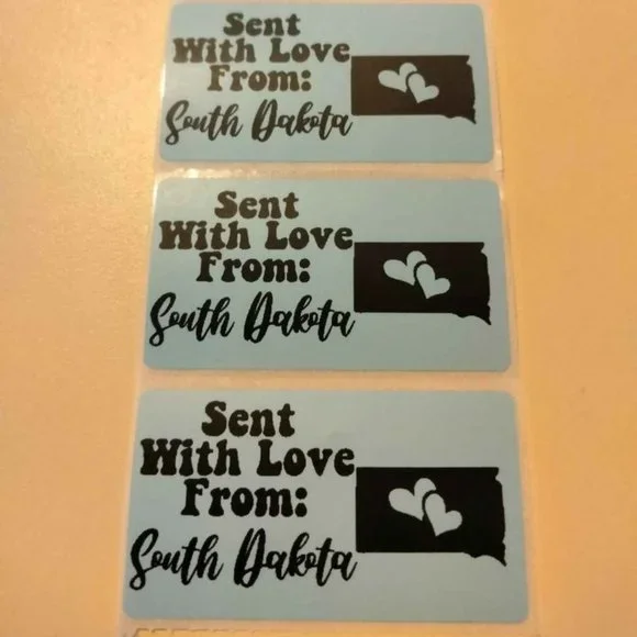 💙100 South Dakota- Shipping Labels Thermal Packaging Stickers 2.25