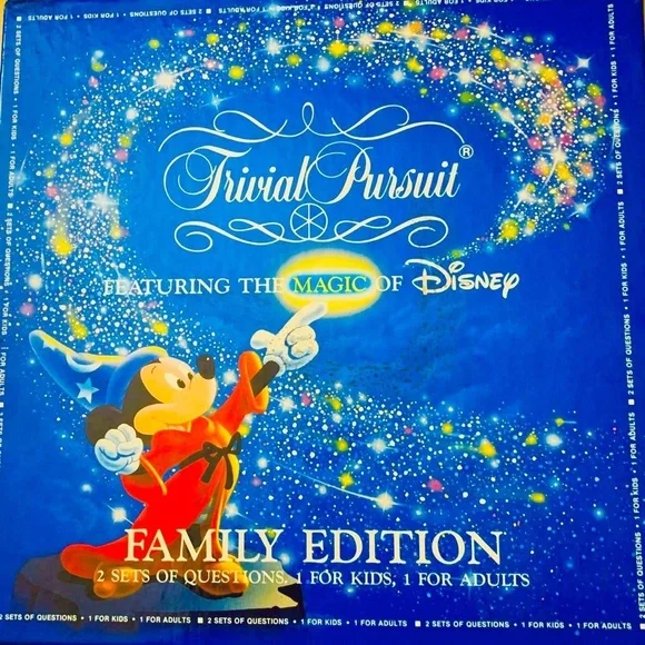 DISNEY Trivial Pursuit Family Edition Master Game Vintage -1986
