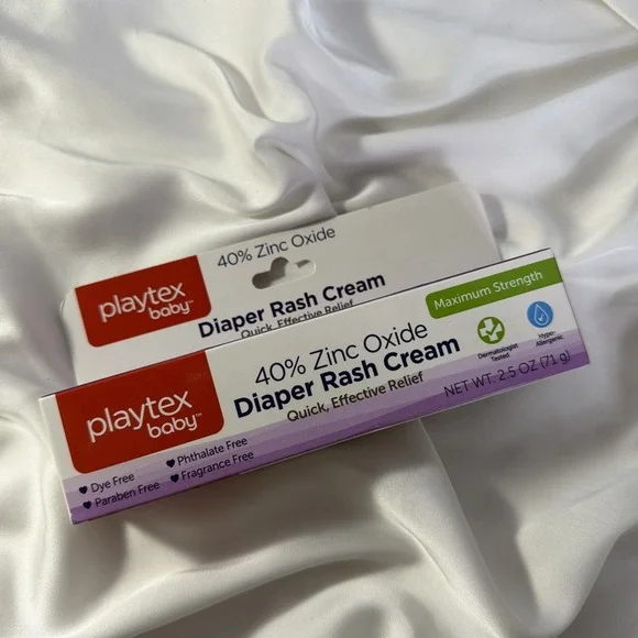 Playtex Baby‎ Diaper Rash Cream 40% Zinc Oxide 2.5 OZ.
