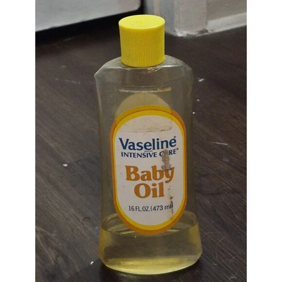 Vintage 1970s/80s Vaseline Intensive Care Baby Oil 16 Oz Movie TV Props