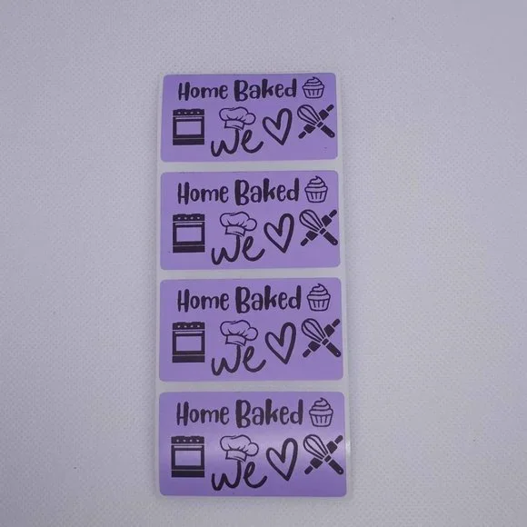 💙100 Home Baked- Shipping Labels Thermal Packaging Stickers 2.25