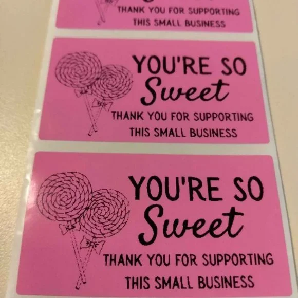 💙100 So Sweet- Shipping Labels Thermal Packaging Stickers 2.25
