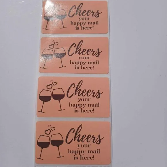 💙100 Cheers Happy Mail- Shipping Labels Thermal Packaging Stickers 2.25