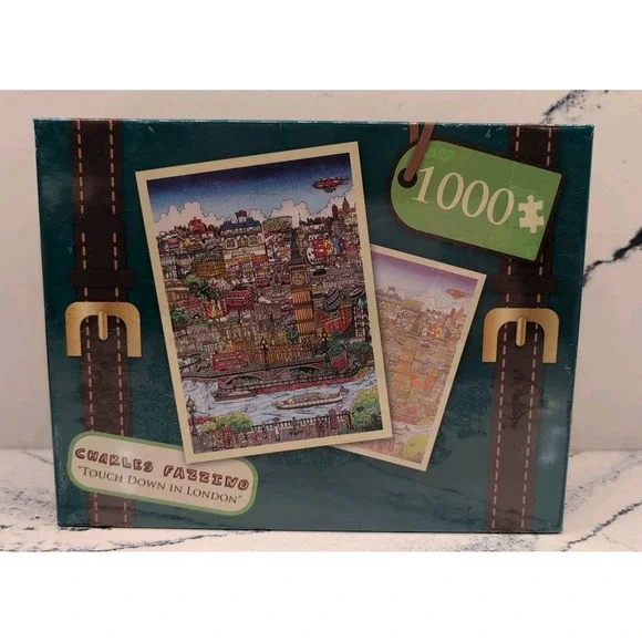 Charles Fazzino Jigsaw Puzzles 1000 Piece Touch Down In London NEW‎