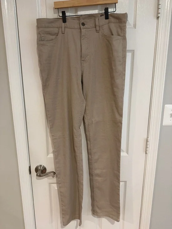 Banana Republic Men's Tan Linen Traveler Casual Pants