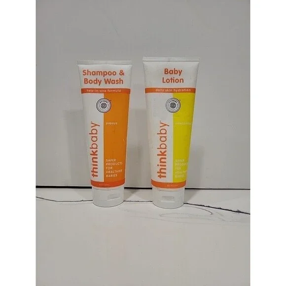 Set of Thinkbaby Baby Shampoo & Body Wash for Sensitive Skin & Body Lotion
