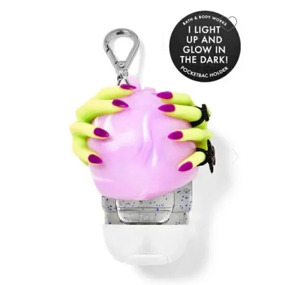 Bath & body works pocketbak holder light up witch hands crystal ball