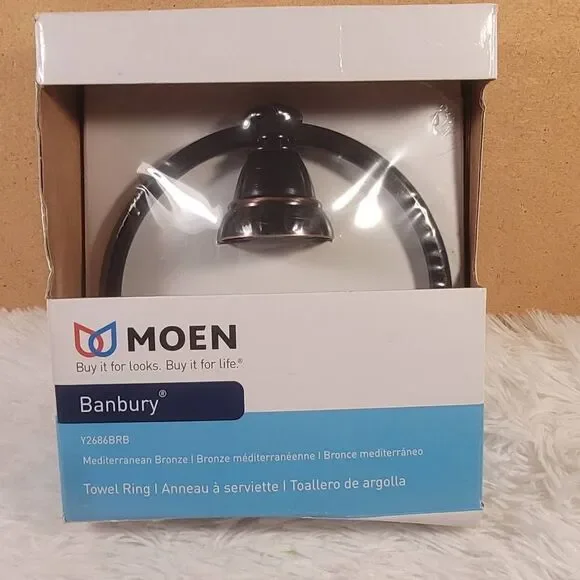 Moen Banbury Mediterranean Bronze Towel Ring NIP