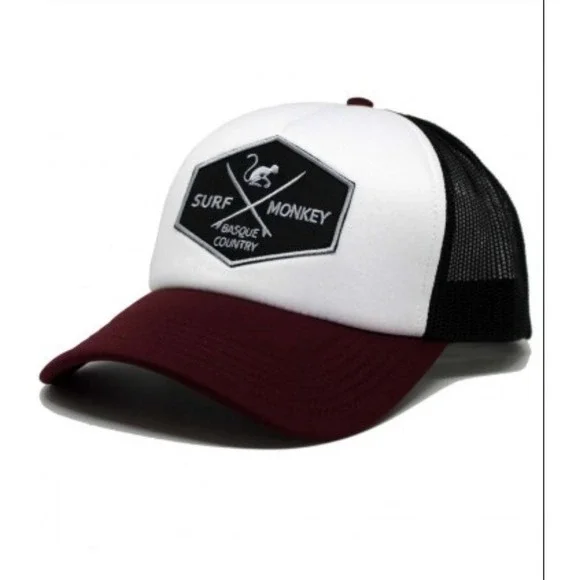 SURF‎ MONKEY - TRUCKER CAP - PADDED / ADULT / ONE SIZE (BURGUNDY/BLACK)
