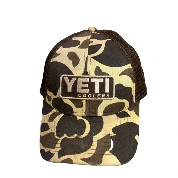 YETI Men's Camouflage Trucker Hat/Cap SnapBack Campaign Fishing Hunting Gear