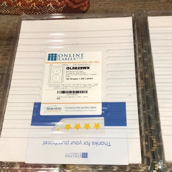 White Online Labels Sheets