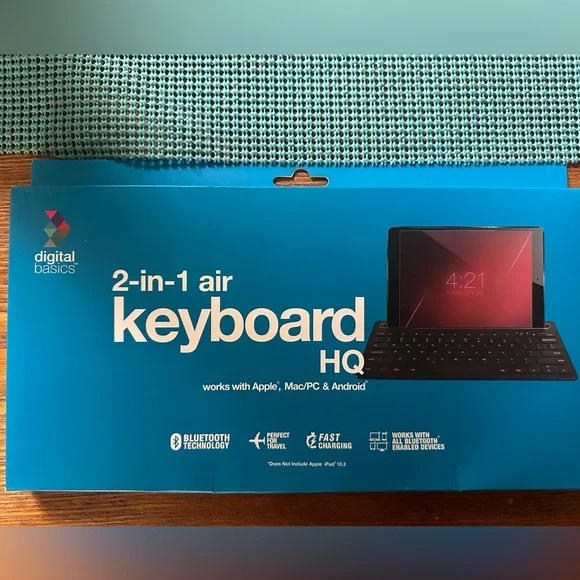 2-in-1 Air Keyboard HQ. -works with Apple, Mac/PC, & Android.