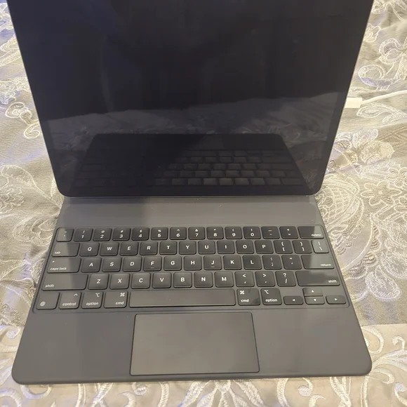 Apple Tablet with Gray Keyboard