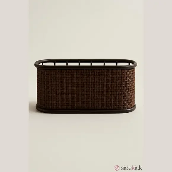 Metal Woven Brown Bathroom Shower Organizer