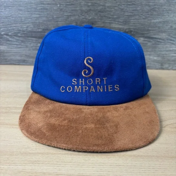 Vintage Short Companies Hat Cap Snapback Blue USA Made One Size‎ Adjustable