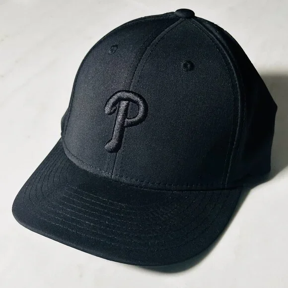 Philadelphia Phillies Black Baseball Hat Cap - Champro HC1 Flex Size XS-S