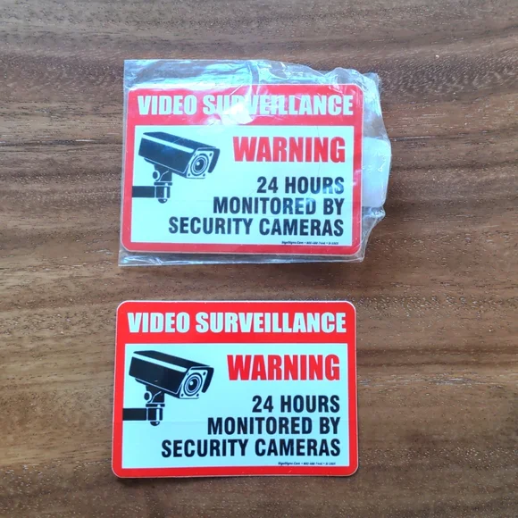 5 Video Surveillance Stickers