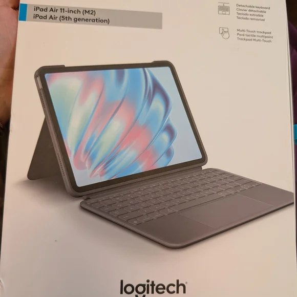 Logitech Black Keyboard Case for iPad Air 5th Gen