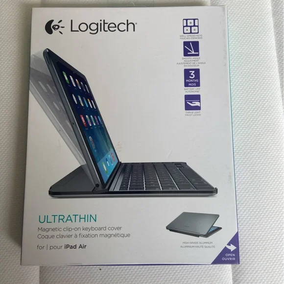 Logitech Ultrathin iPad Air Keyboard and Cover - Gray