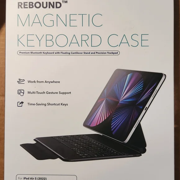 Rebound Black Magnetic Keyboard Case for iPad Air 5