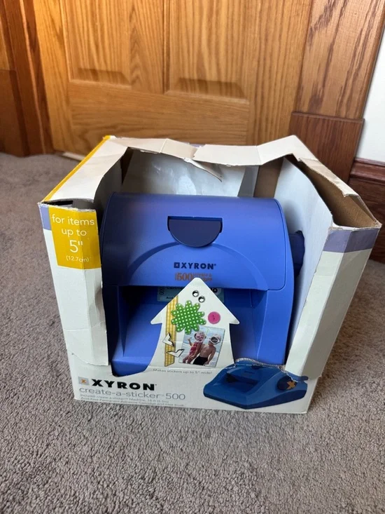 Xyron Create-A-Sticker 500 Machine Adhesive Sticker Maker Craft Tool In Box