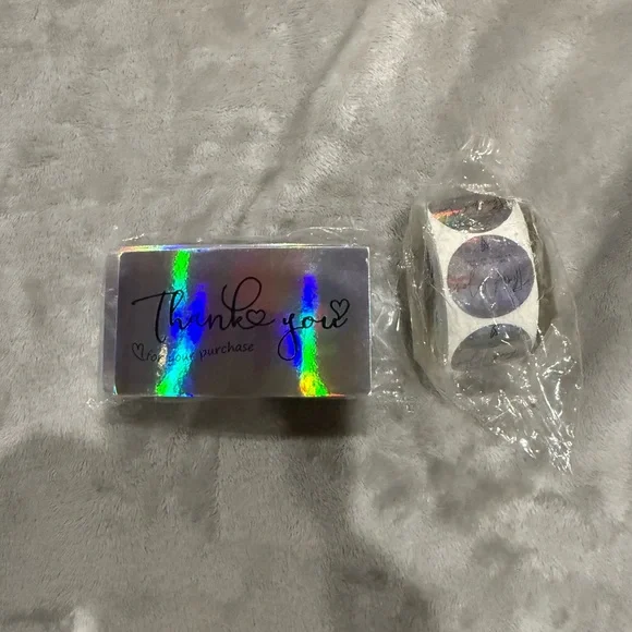 Holographic Thank You Cards and Stickers