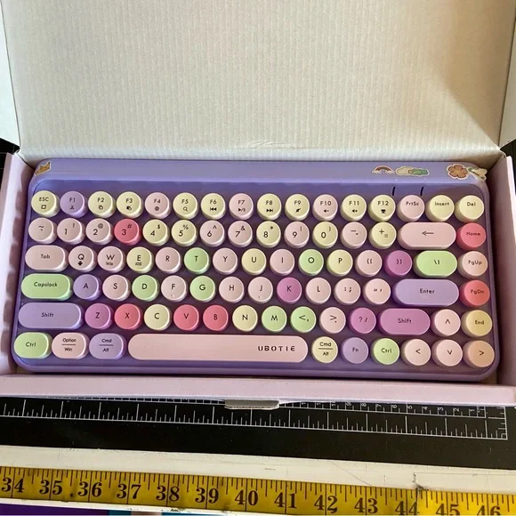 Retro Purple Bluetooth Keyboard