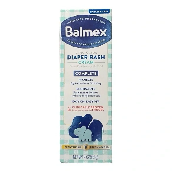 💖5 for $25💖 Balmex Zinc Oxide Diaper Rash Cream 4oz – NIB Sealed