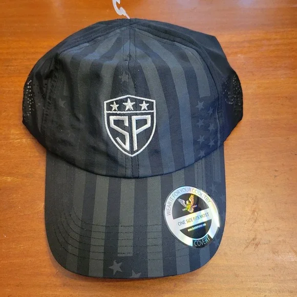SUBTLE PATRIOT Covert Runner‎ Hat Striped Adjustable Patriotic Unisex NEW