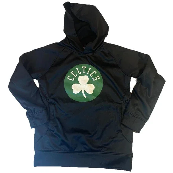 Boston Celtics Hoodie Youth Medium Black NBA Merchandise