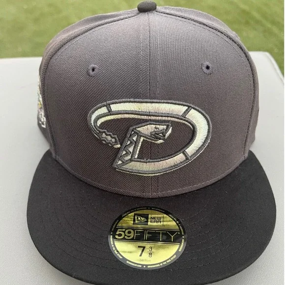 7 3/8 New Arizona Diamondbacks Era 59FIFTY Hat Club 2001 World Series Patch Grey