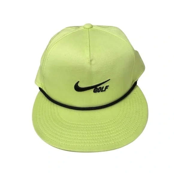 Nike Golf Retreat 72 Performance Snap Back Embroidered Nike Swoosh Logo Lime
