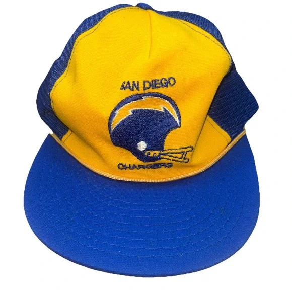 Vintage San Diego Chargers NFL Mesh‎ SnapBack Hat Cap Sports Unlimited, M/L