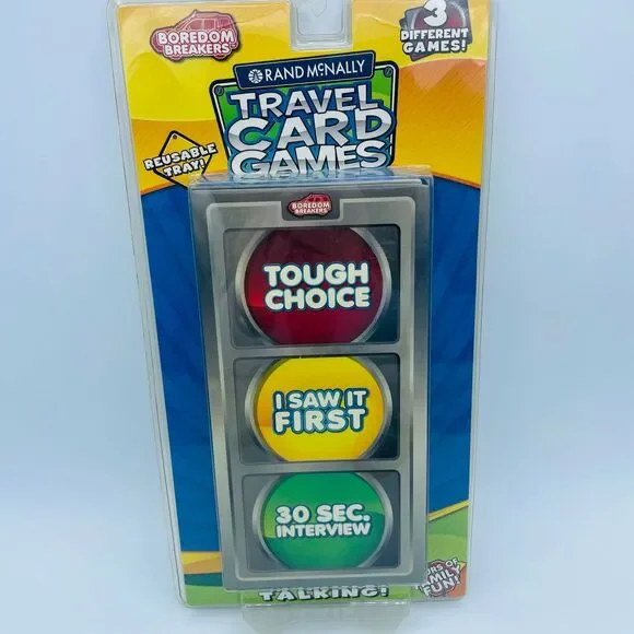 NEW Rand McNally Road Trip Travel Card Game Boredom Breakers NIP 3 in 1