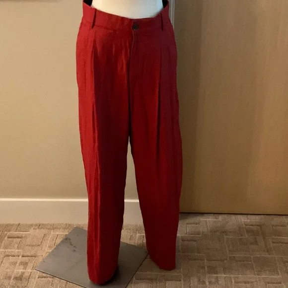 Banana Republic Men's Vibrant Red Dress Pants