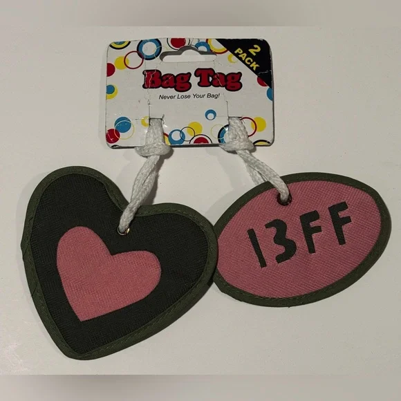BFF Heart and Oval ID Bag Tags