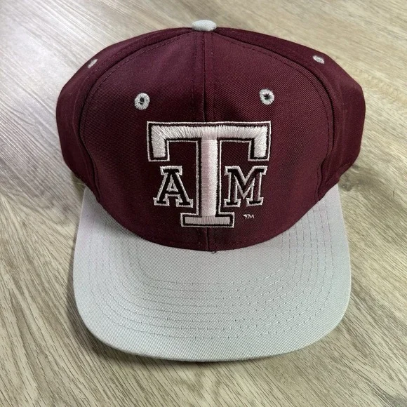 VTG Texas A&M Aggies Hat Snapback NCAA College Red Maroon Big Logo‎ 7 Cap