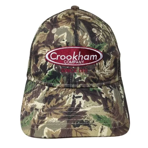 Crookham Company Since 1911 Strapback Trucker Hat OSFM Mesh Back Otto