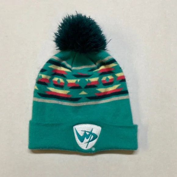 Cirque Mountain Teal Aztec Tribal Print Winter Beanie‎
