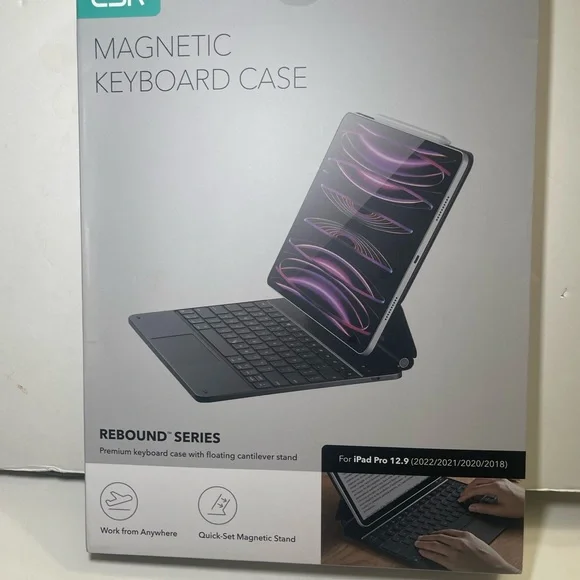 ESR Rebound Series Magnetic Keyboard Case For iPad Pro 12.9 Black
