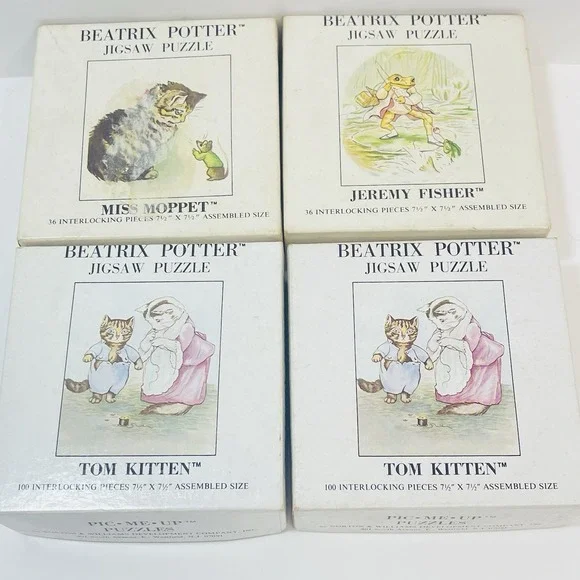 Beatrix Potter Moppet Jeremy Fisher Tom Kitten Jigsaw Puzzles 36 & 100 Pcs Lot 4