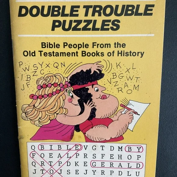 Double Trouble 1978 Puzzles Book Bible People Old‎ Testament History Gerald Dye