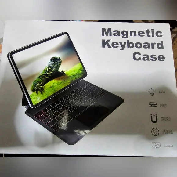 P11 Magnetic Keyboard Case - Black 11 inch for iPad but works on android devices